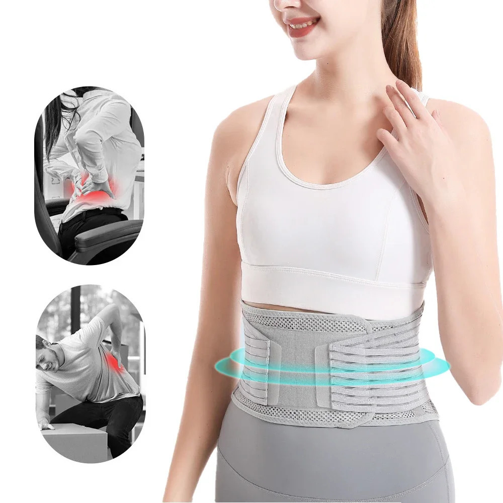 Adjustable Waist Trainer Belt Men Women Lower Back Brace Spine Support Waist Belt Orthopedic Breathable Lumbar Corset 250523
