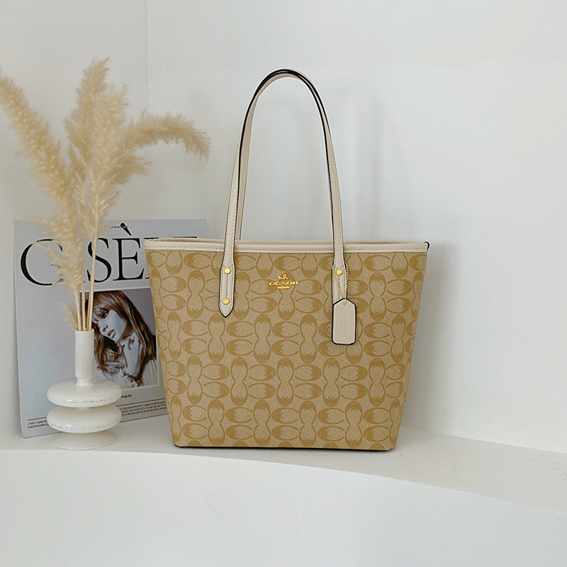 New Handheld Large Capacity Tote One Shoulder Versatile Fashion Printed Shopping Style Women's Travel Bag