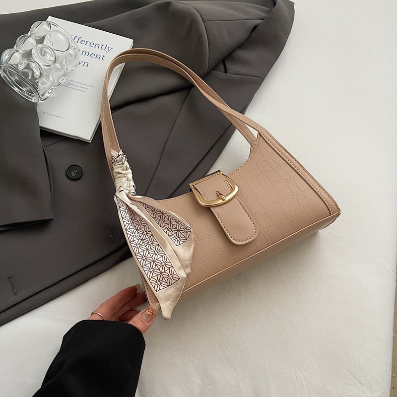 Free Shipping Scarf Retro Versatile Handbag High-end Shopping Bag For Women 2025 Spring Summer New Single Designer Shoulder Underarm Bag Casual Cresce