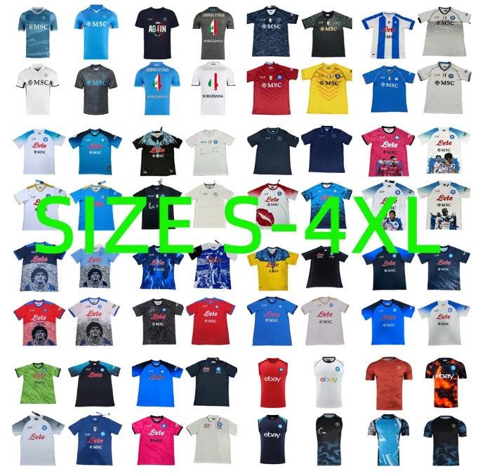 21 22 23 24 25 SSC Napoli Soccer Jerseys BUONGIORNO NERES LUKAKU OSIMHEN KVARATSKHELIA Football Shirt MARADONA 2023 2024 2025 Naples Player version Maillots