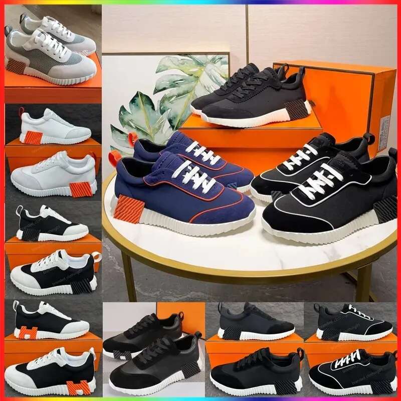 Bouncing Sneakers Designer Suede Casual Shoes Trainers Breathable Mesh Running Shoe Men Bounce Women Sneaker with box