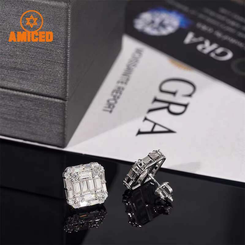 Luxury Classic Moissanite VVS Diamond Fashion Jewelry Earrings 14K 18K Gold 925 Silver Moissanite Roundness Earrings