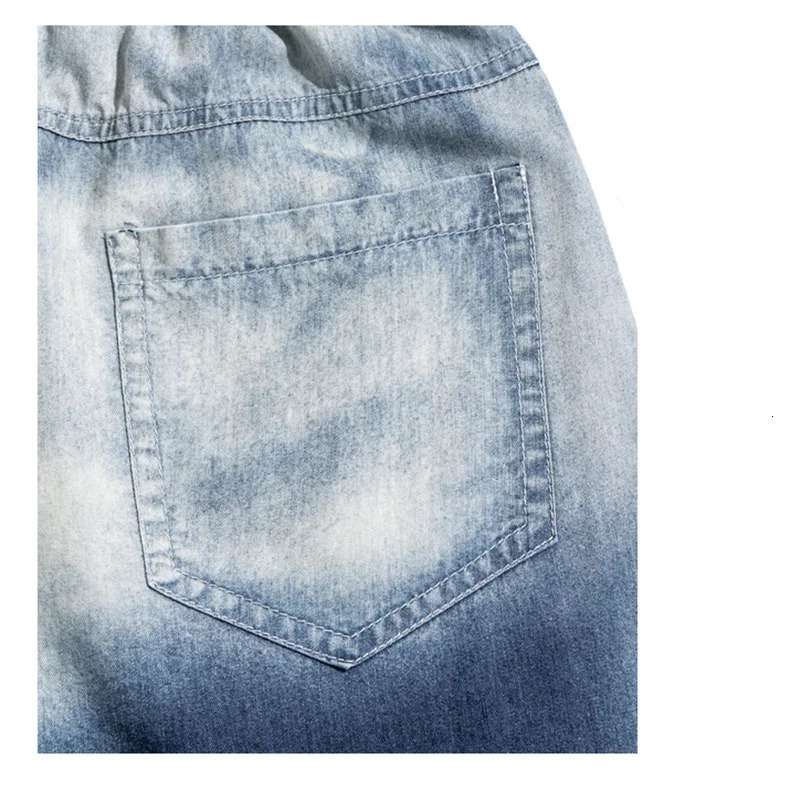 Children Stylish Summer Jeans for Tweens Boy Fashion Loose Fit Denim Pants Kids Teenager Gradient Blue Baggy Jeans Trousers 250527