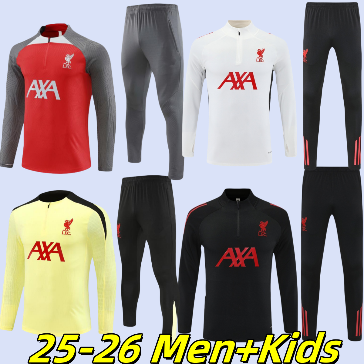 LIV The RedsMohamed Salah Darwin Nunez 25 26 LFC Men's long-sleeved training suits for children Szoboszlai Andy Robertson Alisson Outdoor sports jersey supplies 888