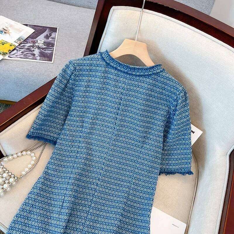Plus Summer New plus Size Women's Loose Slimming French Style Little Fragrance Wind Denim Dress Comfortable Fit Ma... High quality, fashionable, 