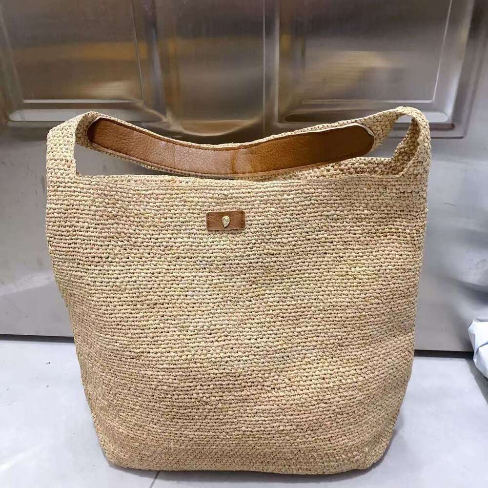 Straw Beach Tote Korean Style INS Vacation Raffia Woven Straw Handbag Shoulder French Casual Beach Bag Crossbody Bag