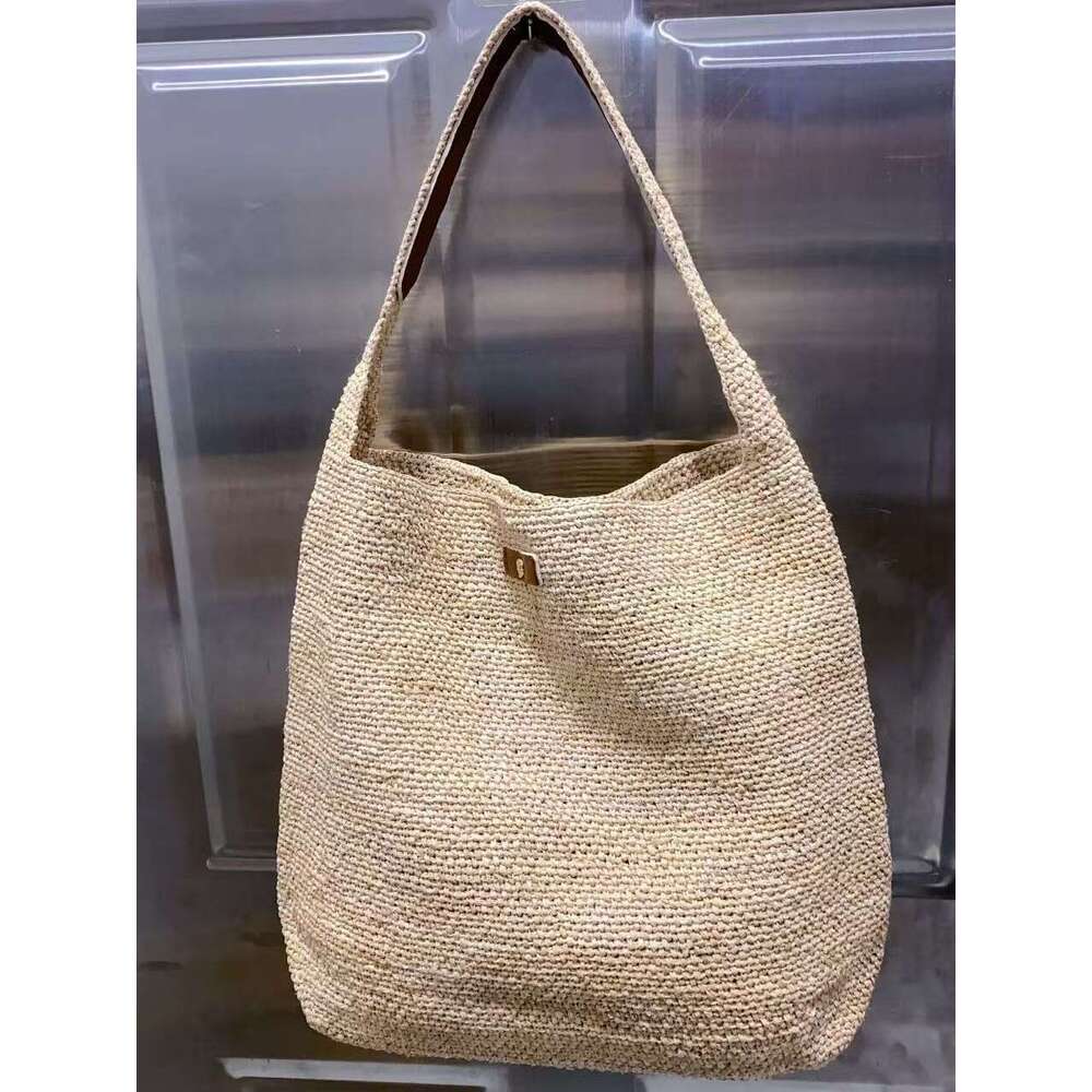 Straw Beach Tote Korean Style INS Vacation Raffia Woven Straw Handbag Shoulder French Casual Beach Bag Crossbody Bag