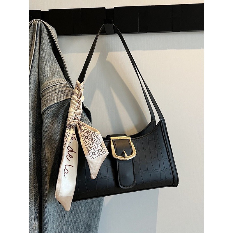 Free Shipping Scarf Retro Versatile Handbag High-end Shopping Bag For Women 2025 Spring Summer New Single Designer Shoulder Underarm Bag Casual Cresce