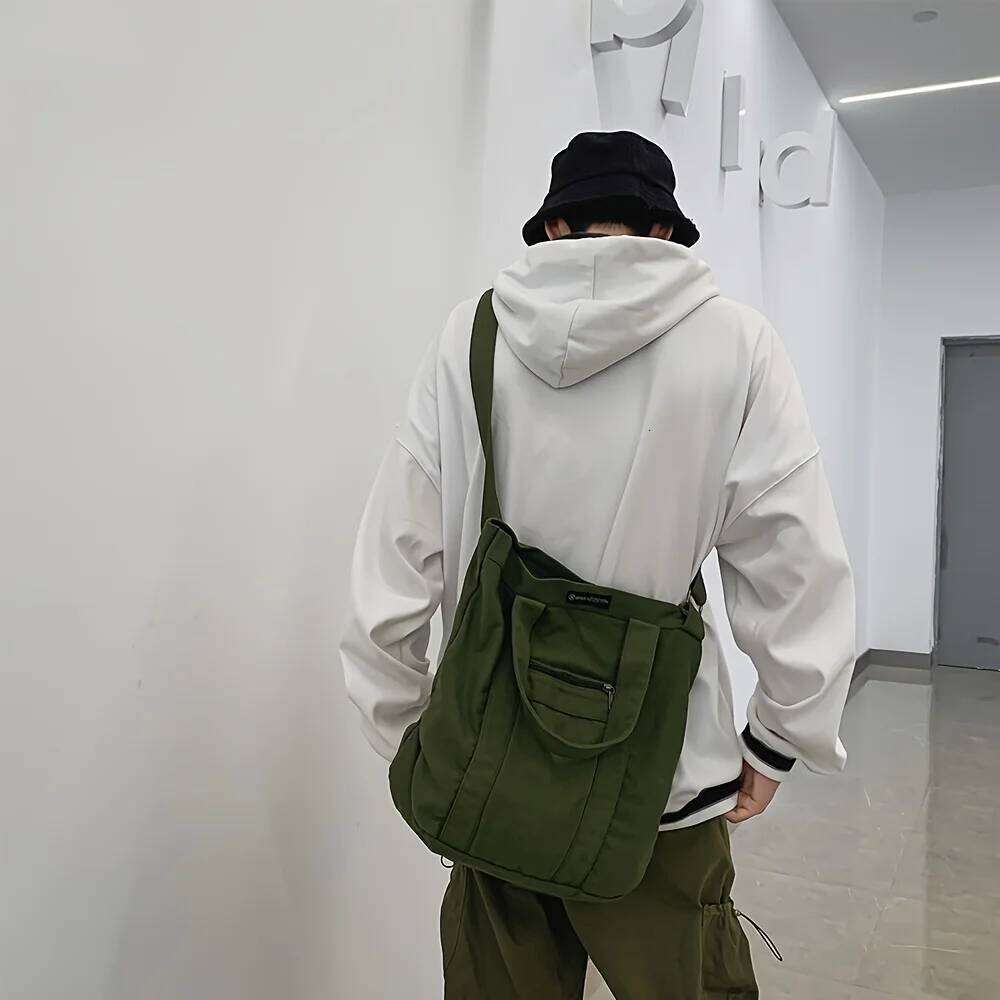 Retro Day Canvas New Diagonal Span Men s Leisure Commuter Handbag Personality Fashion Solid Color Shoulder Bag bag