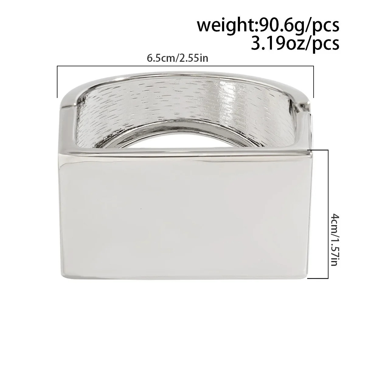 Exaggerated Punk Smooth Heavy Metal Chunky Spring Bangles for Women Hip Hop Gold Color Geometric Bracelets Jewelry Accessories 250528