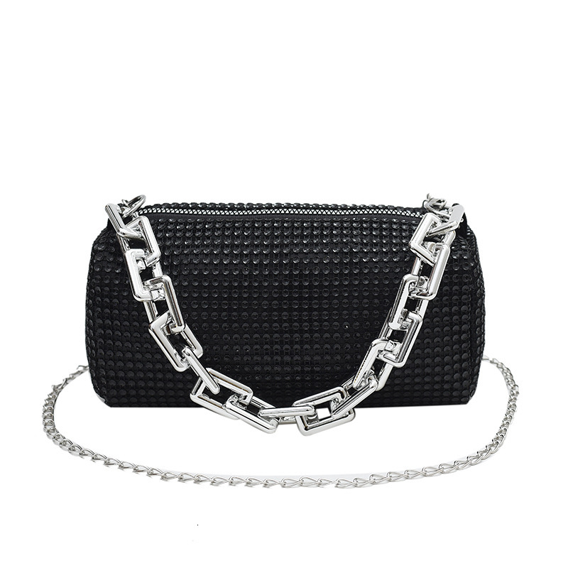 Free Shipping Designer Bag Water Diamond Chain 2025 New Trendy Summer Fashion Personalized Western Style Crossbody For Women Underarm Bag