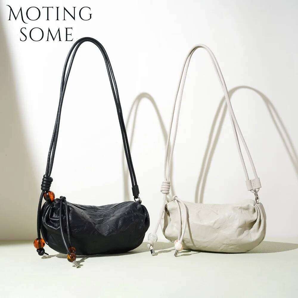 Hot Selling Motingsome Frist Layer Cowhide Women Mini Bags Shoulder Underarm Messenger Purse Soft Calfskin Saddle Pouch New Designer Bags