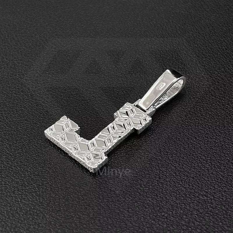 Custom Hiphop Moissanite Letter Name Pendant Iced Out Charm Luxury Moissanite Pendant