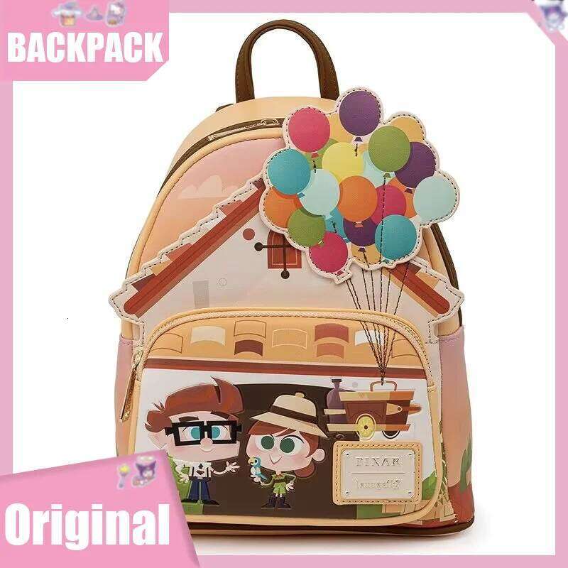 Designer Bag Loungefly Pixar Up Working Buddies Womens Double Strap Shoulder Bag Purse School Cute Cartoon Girl Backpack Gift
