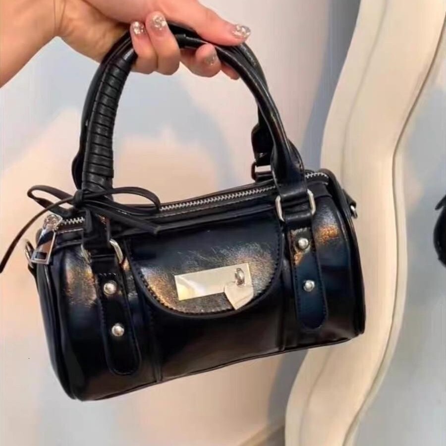 designer New Niche Textured Bowling Bag Sweet Cool Bowknot Handheld Crossbody Bag