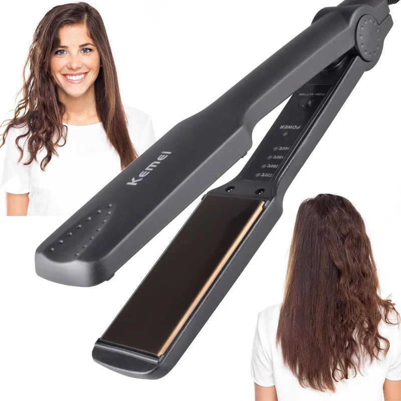 KM-329 Professional Hair Straightener Flat Iron Styling Tools Temperature Control Fashion Style For Shop Home 250529