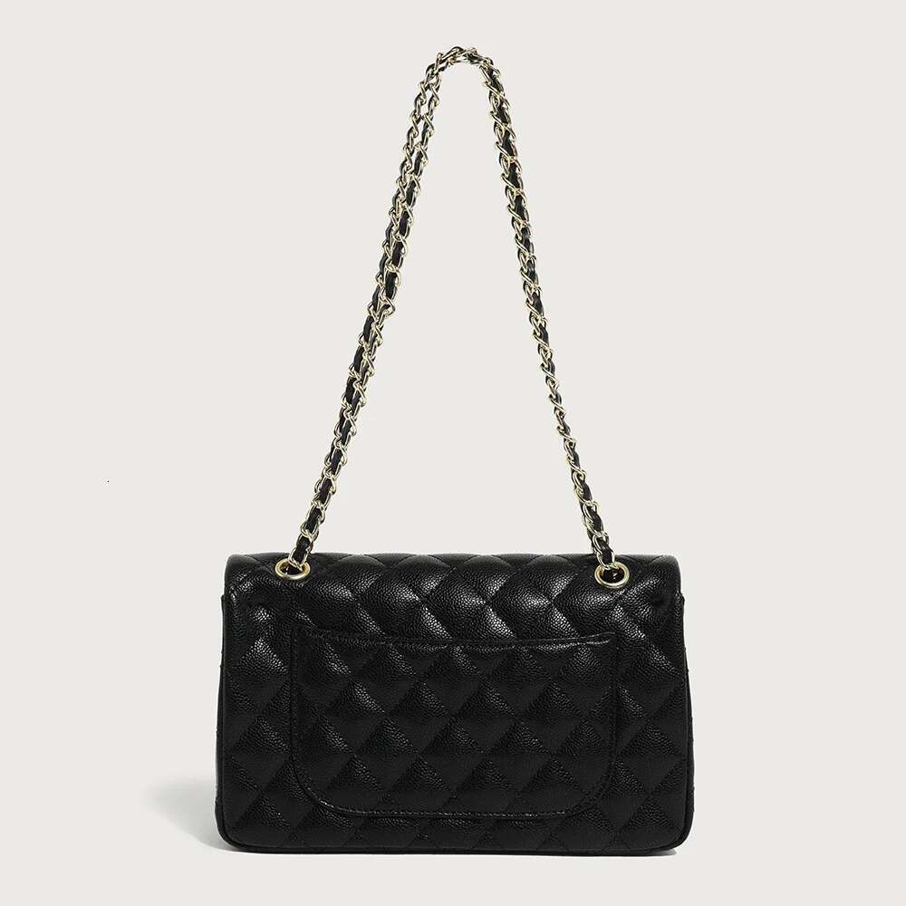 Rhombus Shoulder Armpit Bags for Women PU Leather Fashion Flap Bag Female Large Capacity Metal Chain Casual Crossobdy Clutch