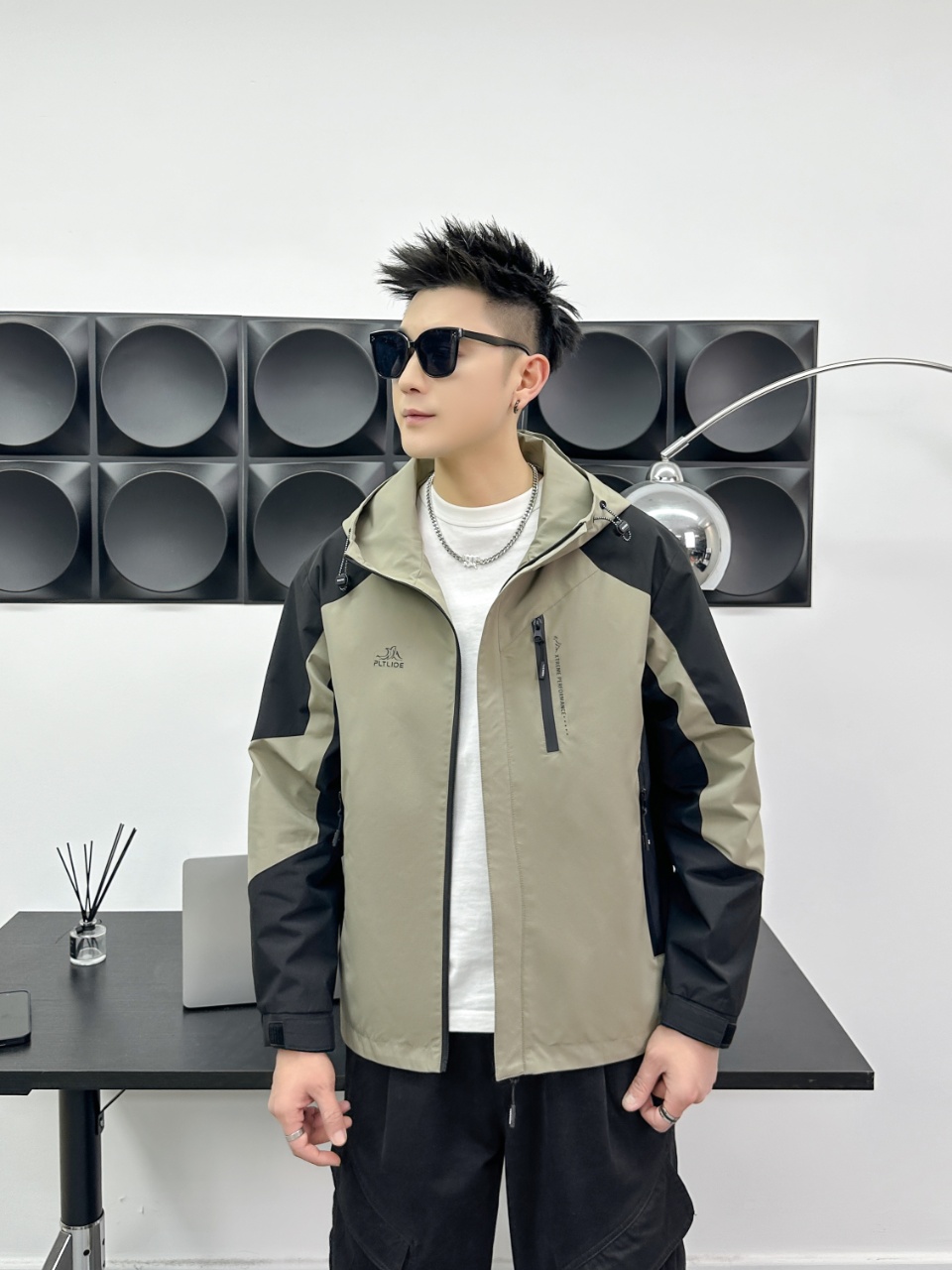 2025 New Summer Lazy Style Water Ink Dyeing Short Sleeve Shirt High-end Fashion Casual Versatile Set for