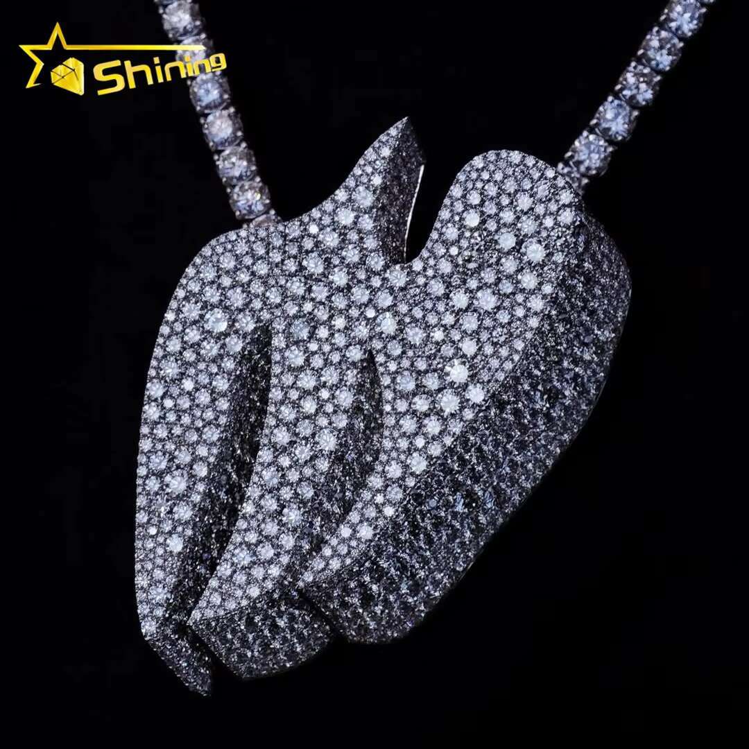 Personality Hip Hop Jewelry Fashion Charms 925 Sterling Silver VVS Moissanite Diamond Mens Iced Out Pendant