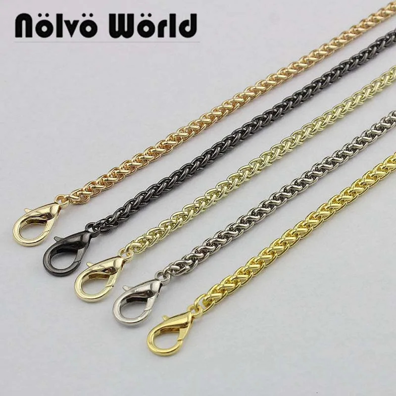 5mm wide bushy wheat chains total 60-130cm with 2 lobster clasp for replace purse small chain strap 250530