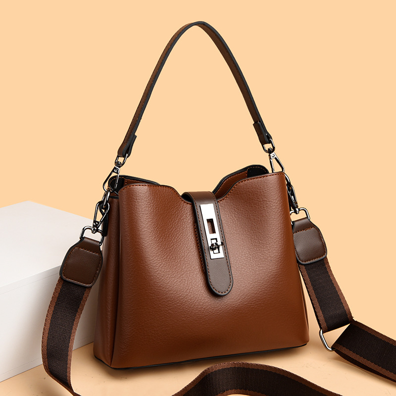 Brand Quality New Style Bucket Bag Fashion Shoulder Crossbody Women's Bag 2024 New Style Multi-layer Large Capacity Women's Bag New Free Del