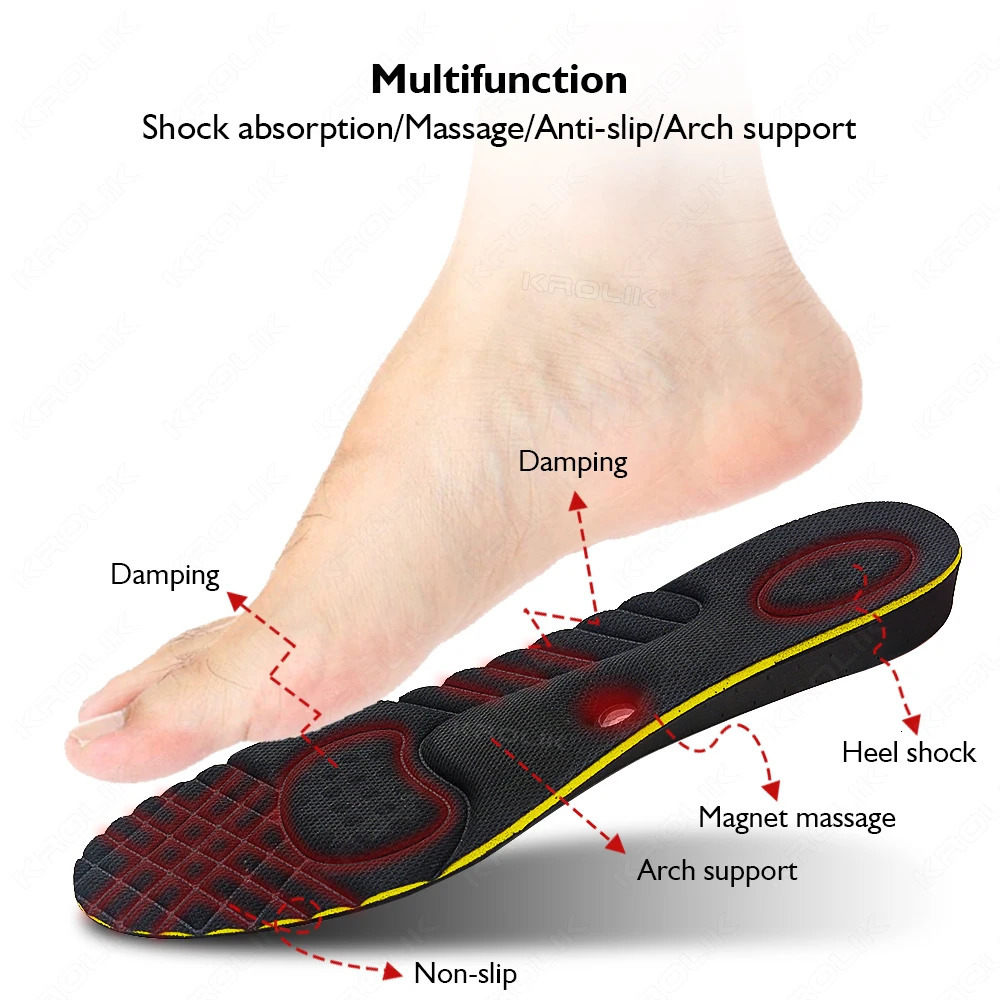 KROLIK EVA Magnet Elevator Insole Invisible Height Increase Insoles 2/3/4/5CM Insert Foot Massage Sports Warm Full Pad Unisex 250528