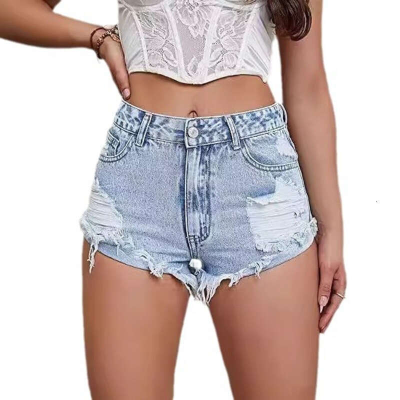 Denim Shorts Jeans Short Denim Shorts Jean Shorts Summer New Spring And Autumn Women S Short Pants Slim Straight Jeans Ripped Short Jeans Ripped Short