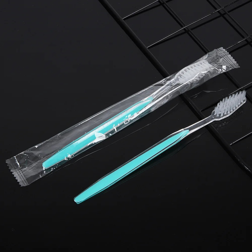 100PCS Bulk Toothbrushes Individually Wrapped Disposable Toothbrush for el Travel and Homeless 250528