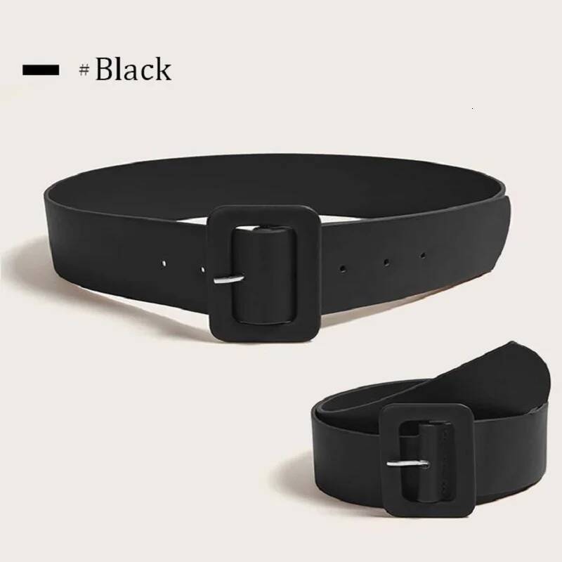 for Dress Simple Women's Wide PU Leather Fashion Designer Brand Belt Female Black PinkStrap DT167