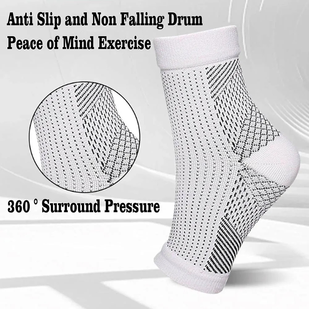 1Pair Neuropathy Socks Ankle Protector Anti Fatigue Compression Foot Sleeve Support Brace Exercise Sports Protective Gear 250530