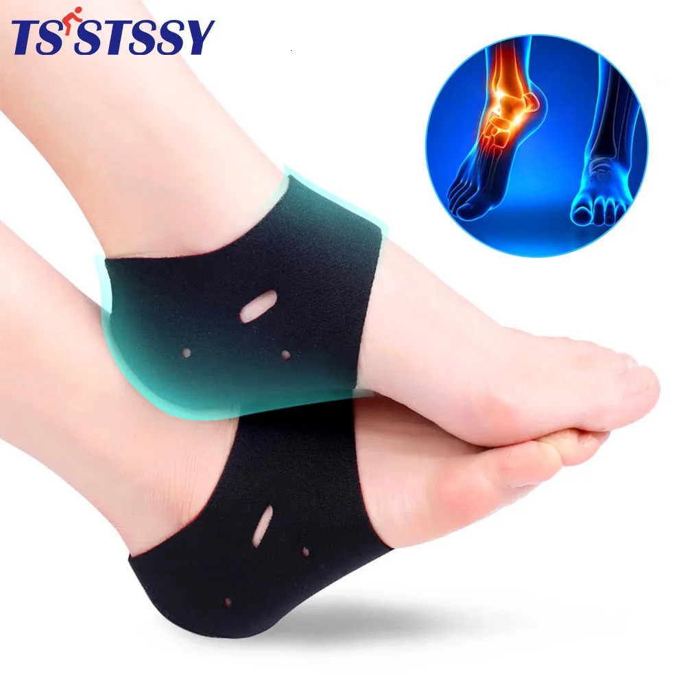 1Pair Foot Heel Pain Relief Sleeve Plantar Fasciitis Therapy Wrap Ankle Brace Arch Support Sock Protect Ortic Insole 250530