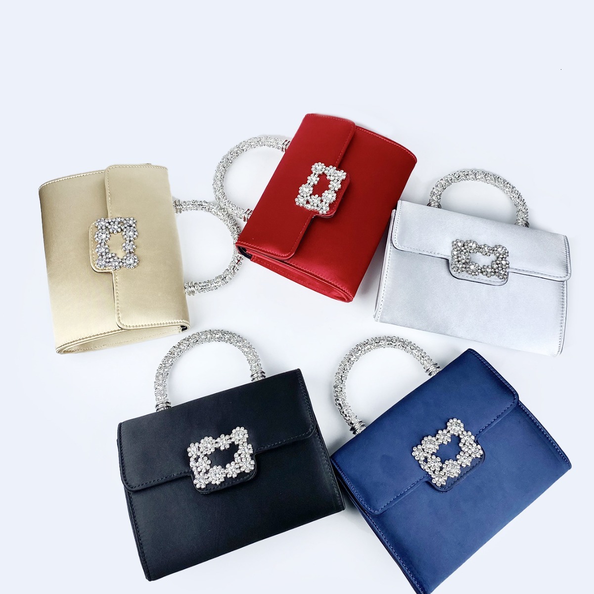 New Style New Style Handbag with Flower Clasp Silk Flap Small Bag Boutique Fashion Evening Handbag Shoulder Crossbody Chain Bag New Free Delivery Desi