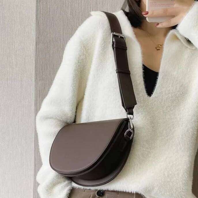 Genuine Retro Saddle High Quality Pu Leather Shoulder Bags For Women New Ladies Crossbody Bag Designer Handbags Sac
