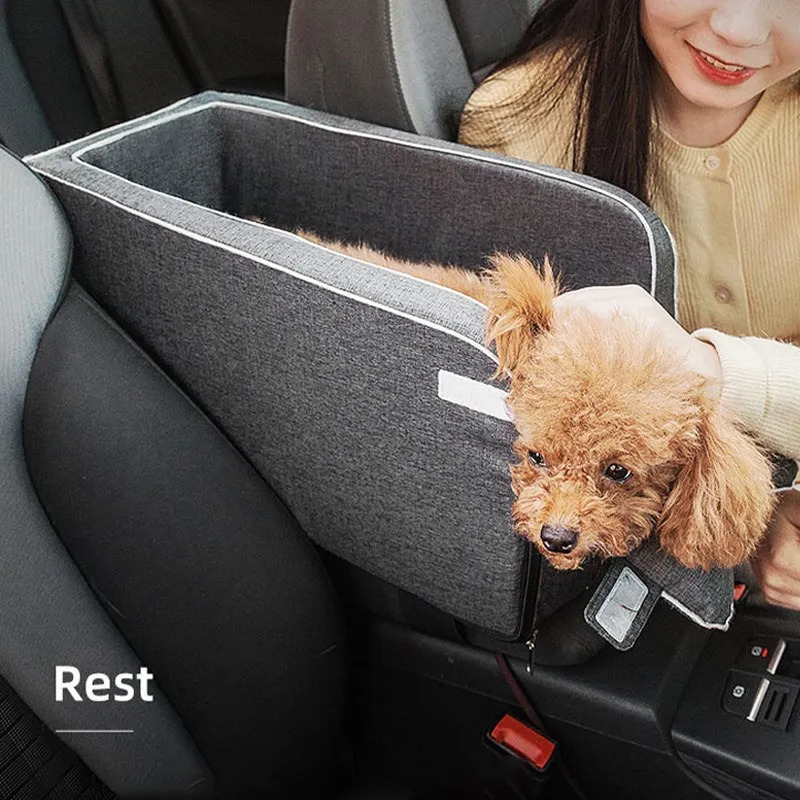 Dog Car Seat Bed Car Central Dog Car Seat Bed Portable Dog Carrier for Small Dogs Cats Safety Travel Bag Dog Accessories 250526