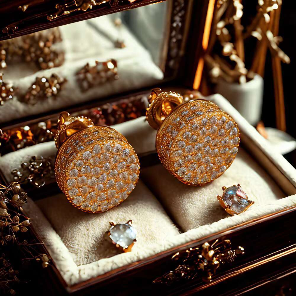 Custom Hip Hop Earring 925 Sterling Silver Gold Plated Earrings Mens Womens GRA Diamond Moissanite Jewelry