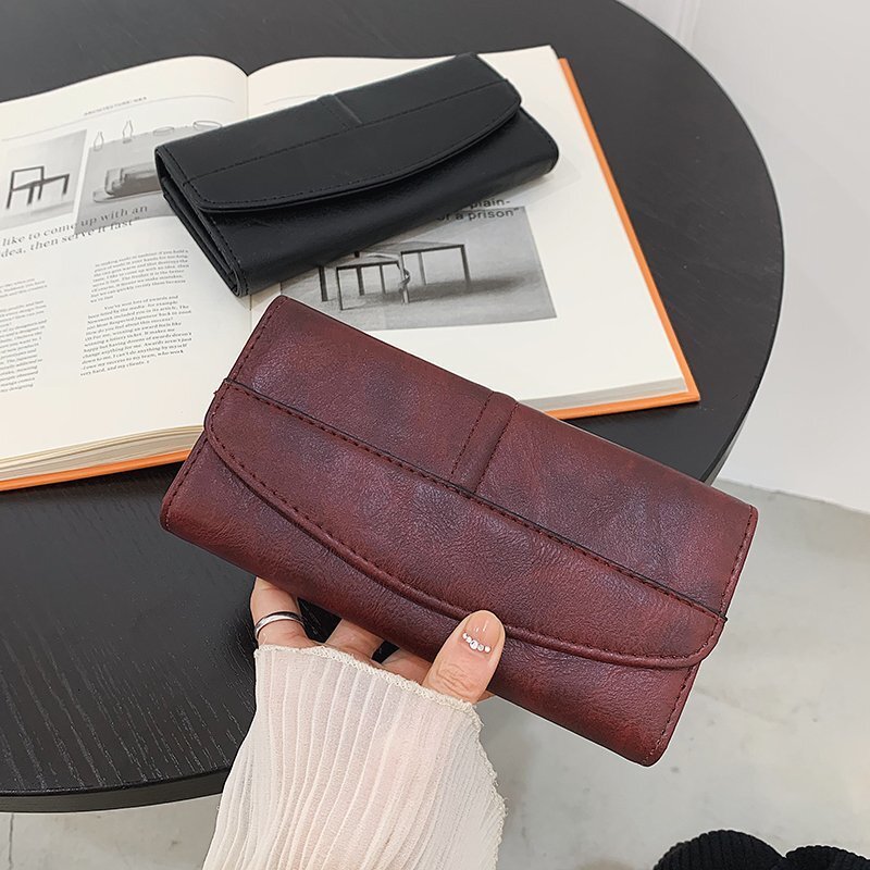 Vintage Women's Wallet Long Style Designer New Free Shipping Large Capacity Multi-card Slot Card Bag Fashion Clutch For Women Mobile Phone Bag