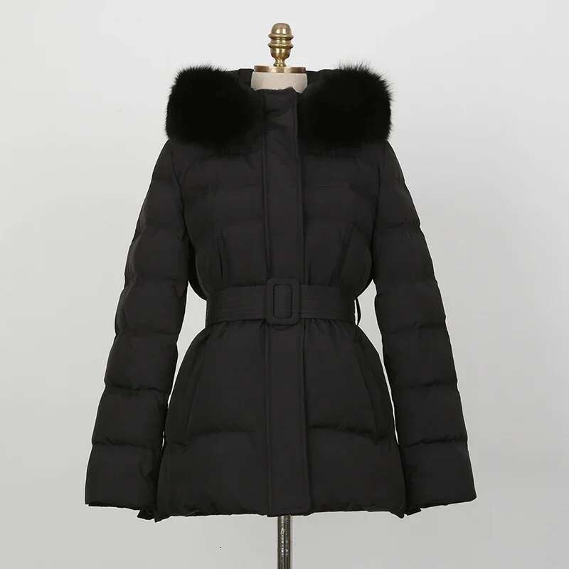 Hooded Detachable Fur Collar Abrigos Invierno Lace Up Tunic 2025 Woman Outerwears Long Sleeve Parkas Korean Style Jacket Coats High quality, fashionab