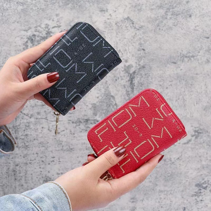 European and American Fashion fashion Card fashion Cover Large Capacity Multi Card Slot Bag Zipper Coin Wallet Designer Men s Fashion Key Bag