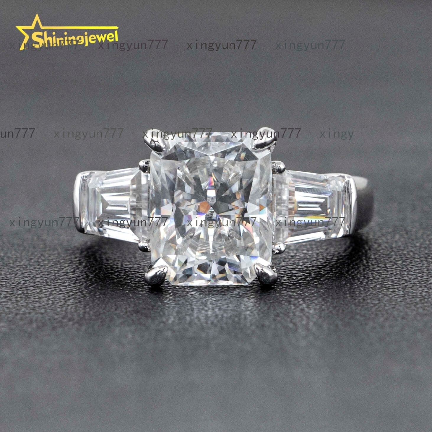 Fine Jewelry New Design 925 Sterling Silver Moissanite Ring Custom Iced Out Women Hip Hop Rings