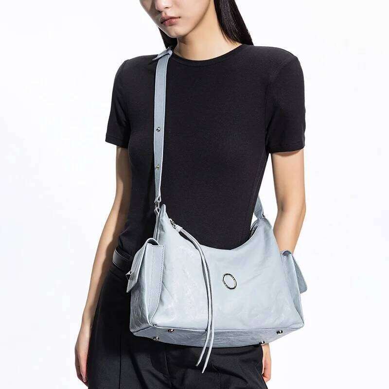 Jamhoo Vintage Versatile Crossbody Bag Maillardlapel Style Single Shoulder Bags For Women Armpit Handbag