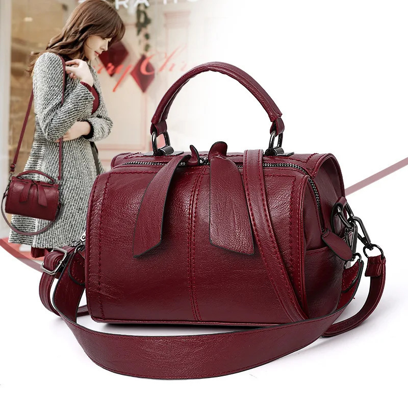Fashion Soft Leather Pillow Bag Womens Handbag Large Capacity Womens Shoulder Bag Office Work Shopping Crossbody Bag 250530