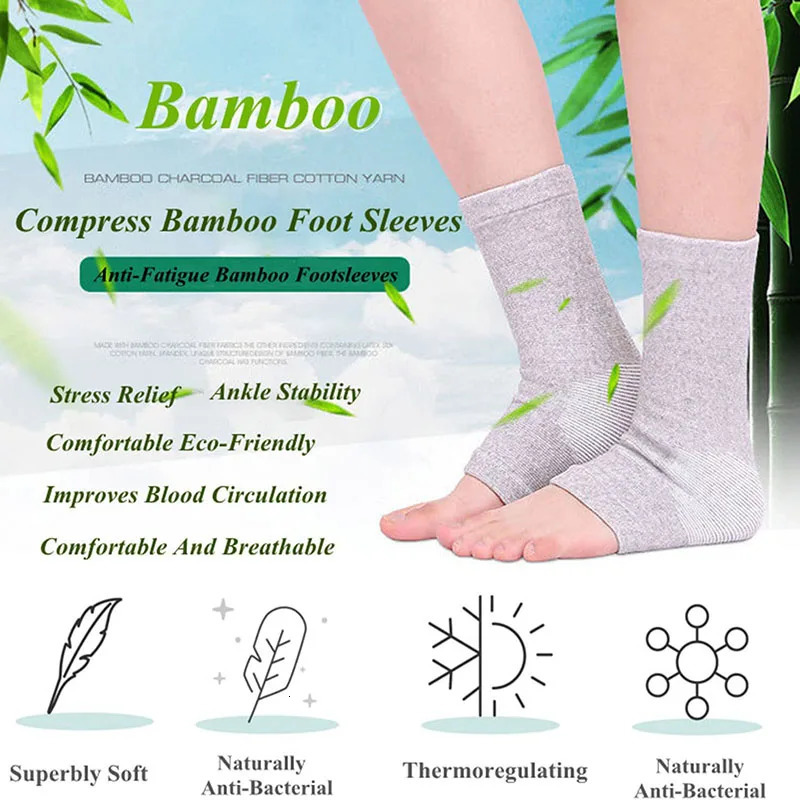 1 Pairs Bamboo Warm Foot Sleeve Fitness Ankle Pads Four Seasons Breathable Protection Support Wraps For Man Women 250530