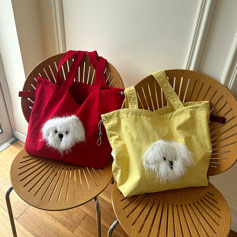 Top Brand High Quality New Style Style Embroidered Bag Casual Large Capacity Women's Handheld Canvas Bag Simple Fashionable Class Bag New Free De