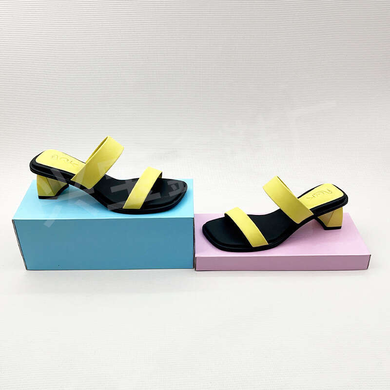 Slippers 2025 Spring New Thick Sole Open Toe Fashion Youthful High Heels Fairy Style