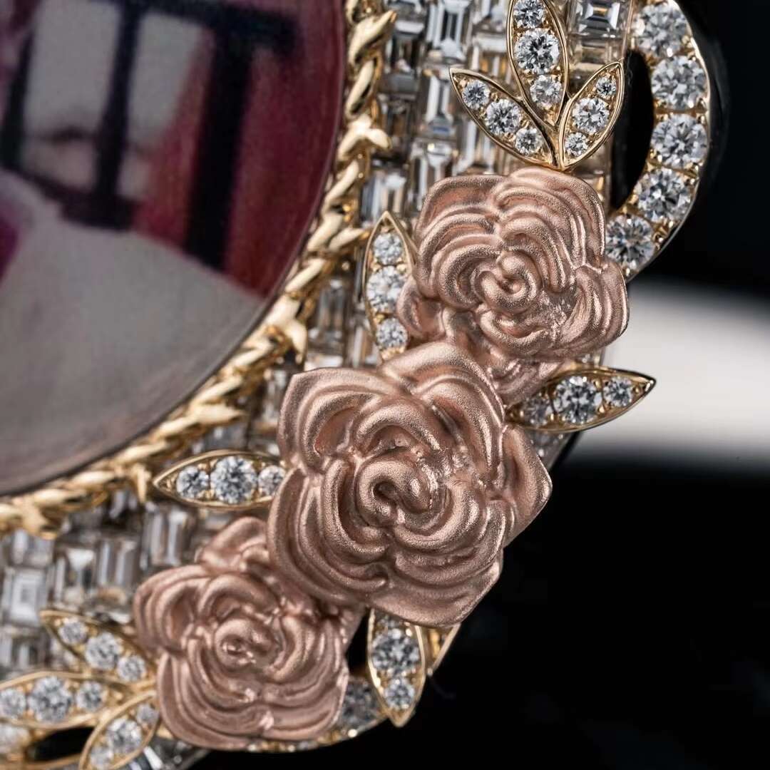 2.5inch Width Iced Out VVS Moissanite Diamond Memory Photo Pendant Match 13MM Cuban Link Chain Necklace