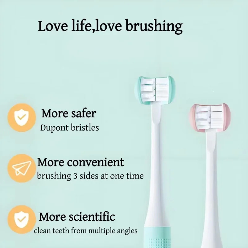 Type C Adult 3 Sides Toothbrush Soft Bristles 3D Nano U-Shaped Household Cleaning Toothbrush 250528
