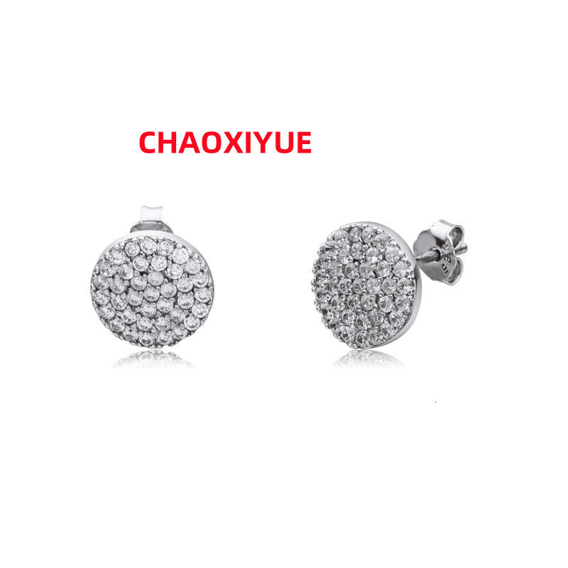Keiyue Wholesale Handmade 925 Sterling Silver Moissanite Earrings Platinum Rhodium Plated Stud Earrings for Girls