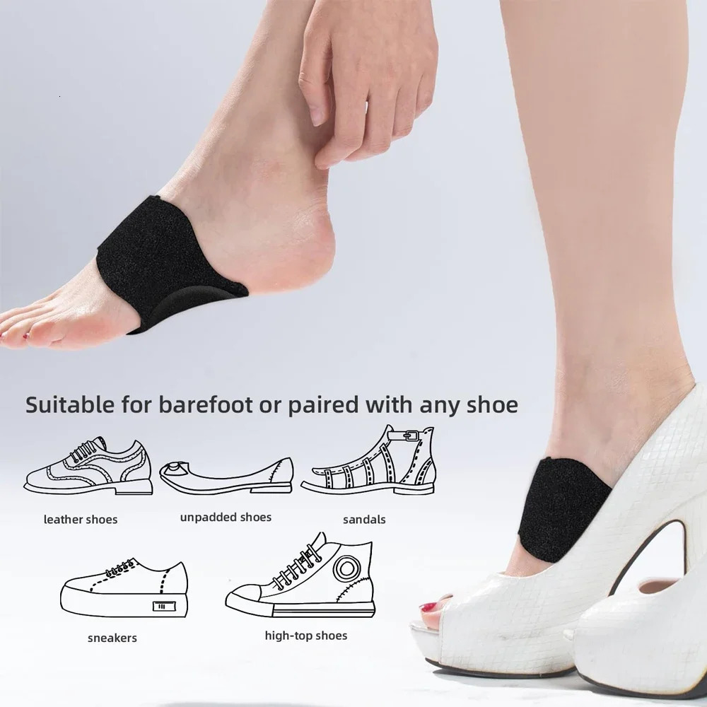 1 Pair Arch Support Adjustable Ortics Compression Braces Bands Gel Pads for Flat Feet High Fallen Arches 250530