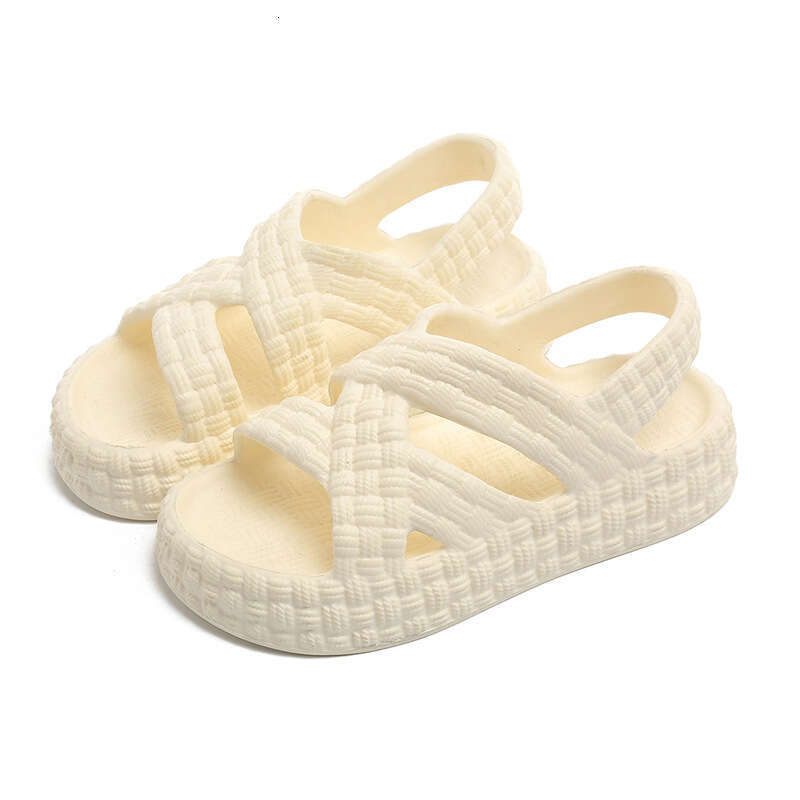 Women's 2024 New Thick Sole Two-Way Wear Height Increasing Non-Slip Breathable Odor-Free Home Slippers