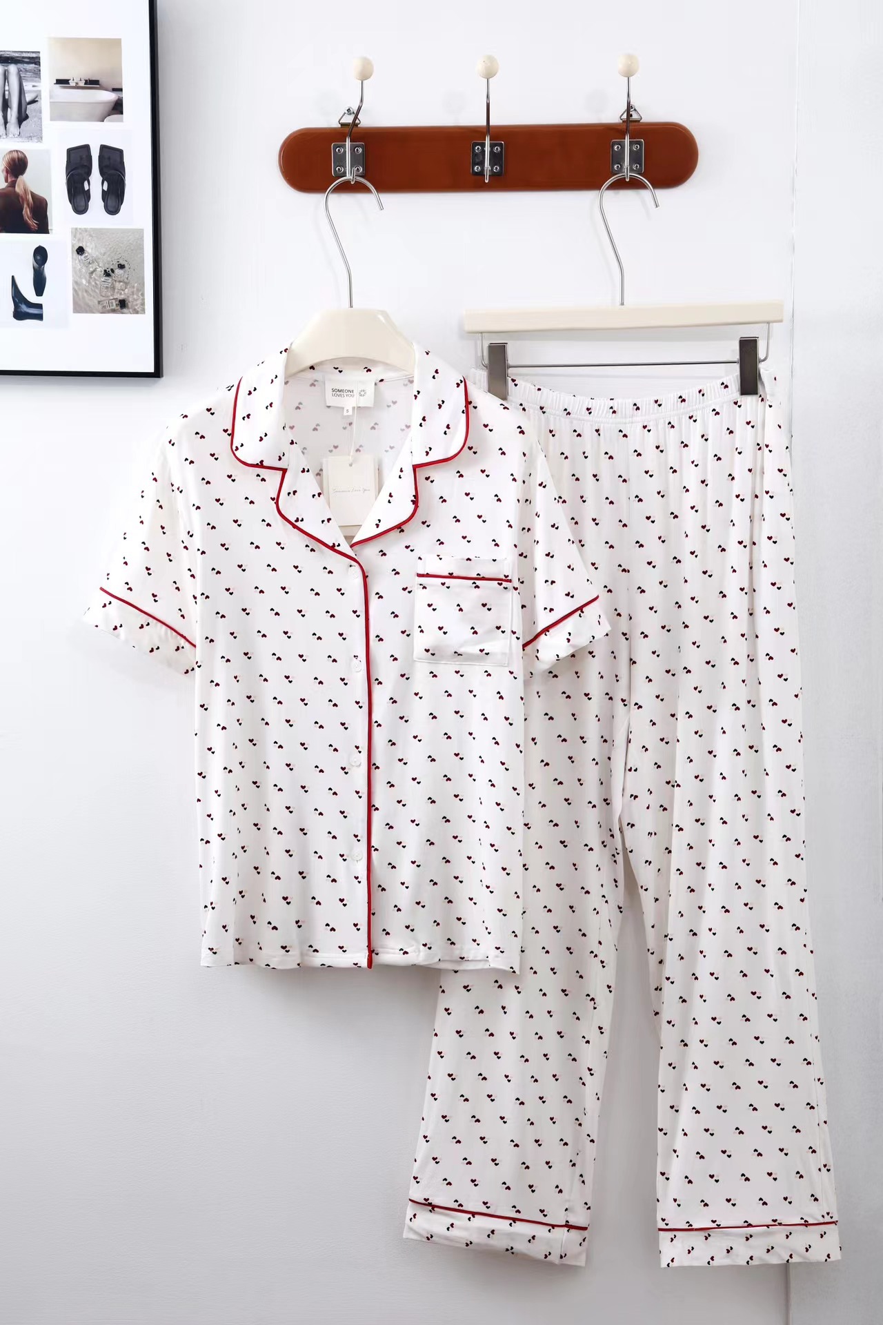 B911-New style pajamas for women autumn and winter long sleeve round neck thin two-piece home clothes suit